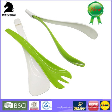 BPA Free Plastic 2 in 1 Salad Cutlery